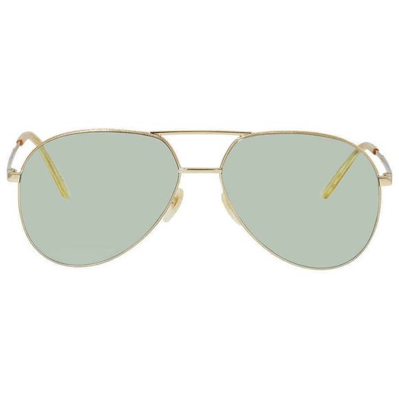NEW Gucci Green and Gold Aviator Unisex Sunglasses - Picture 2 of 4